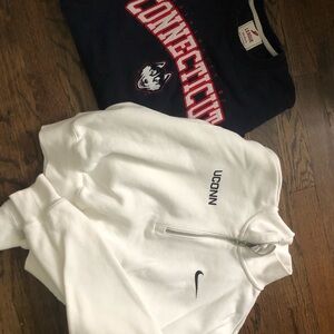 League White Zip Up Sweater